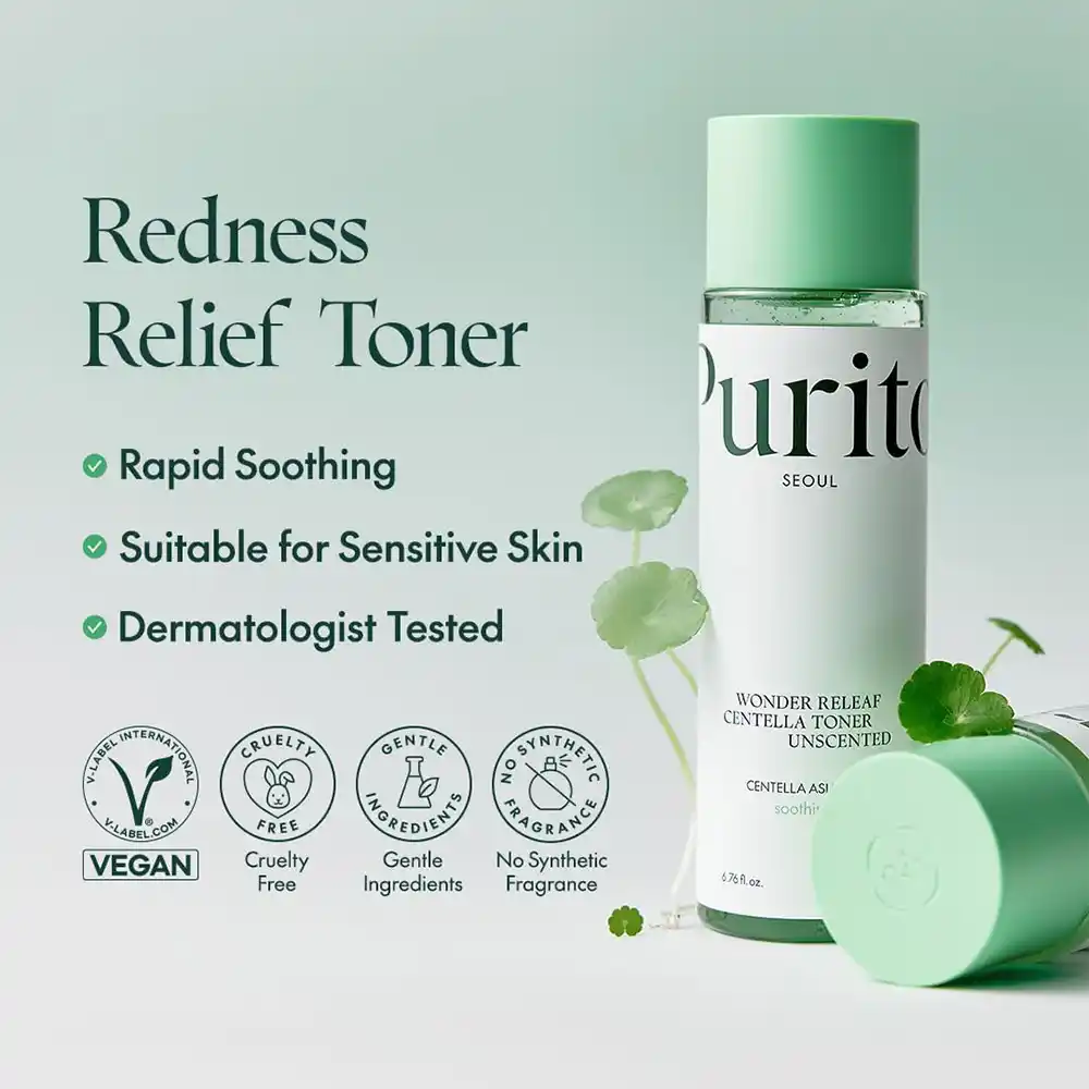 تونر تسکین دهنده سنتلا پیوریتو PURITO Wonder Releaf Centella Toner | آبرسان، ضد قرمزی و تقویت‌کننده سد دفاعی پوست