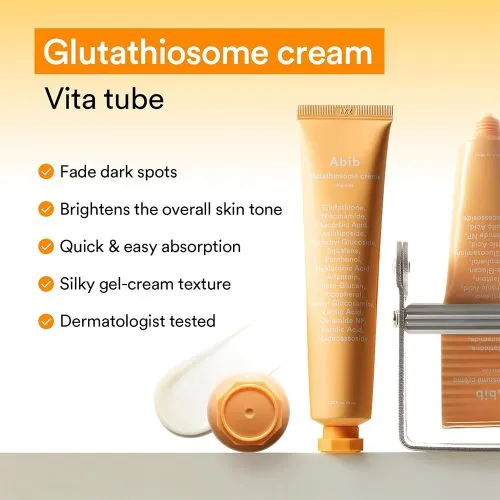 کرم مرطوب کننده گلوتاتیون ابیب ضد لک، روشن کننده و تقویت سد دفاعی پوست Abib Glutathiosome Cream Vita Tube