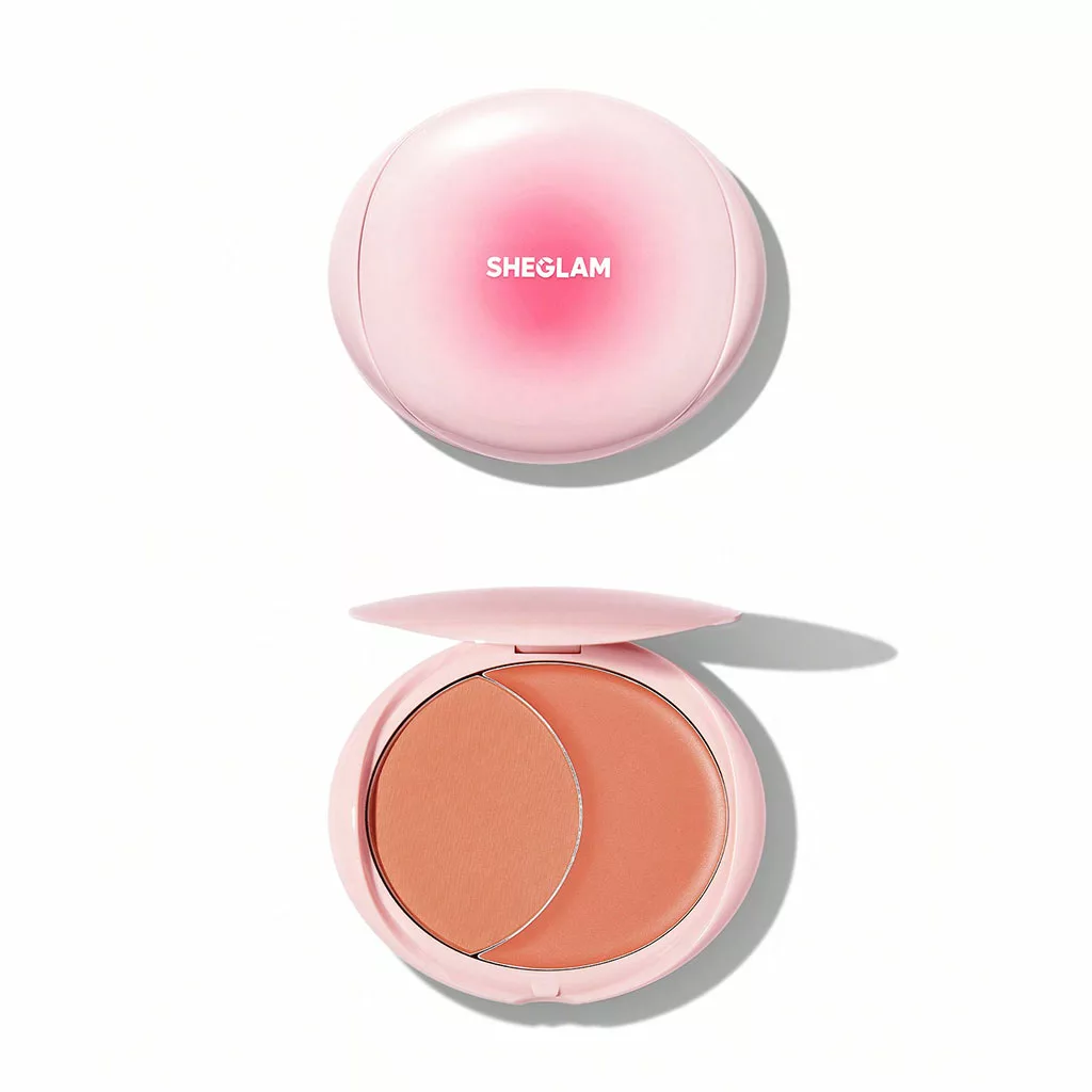 sheglam cheek 2 cheek blush duo peach juice