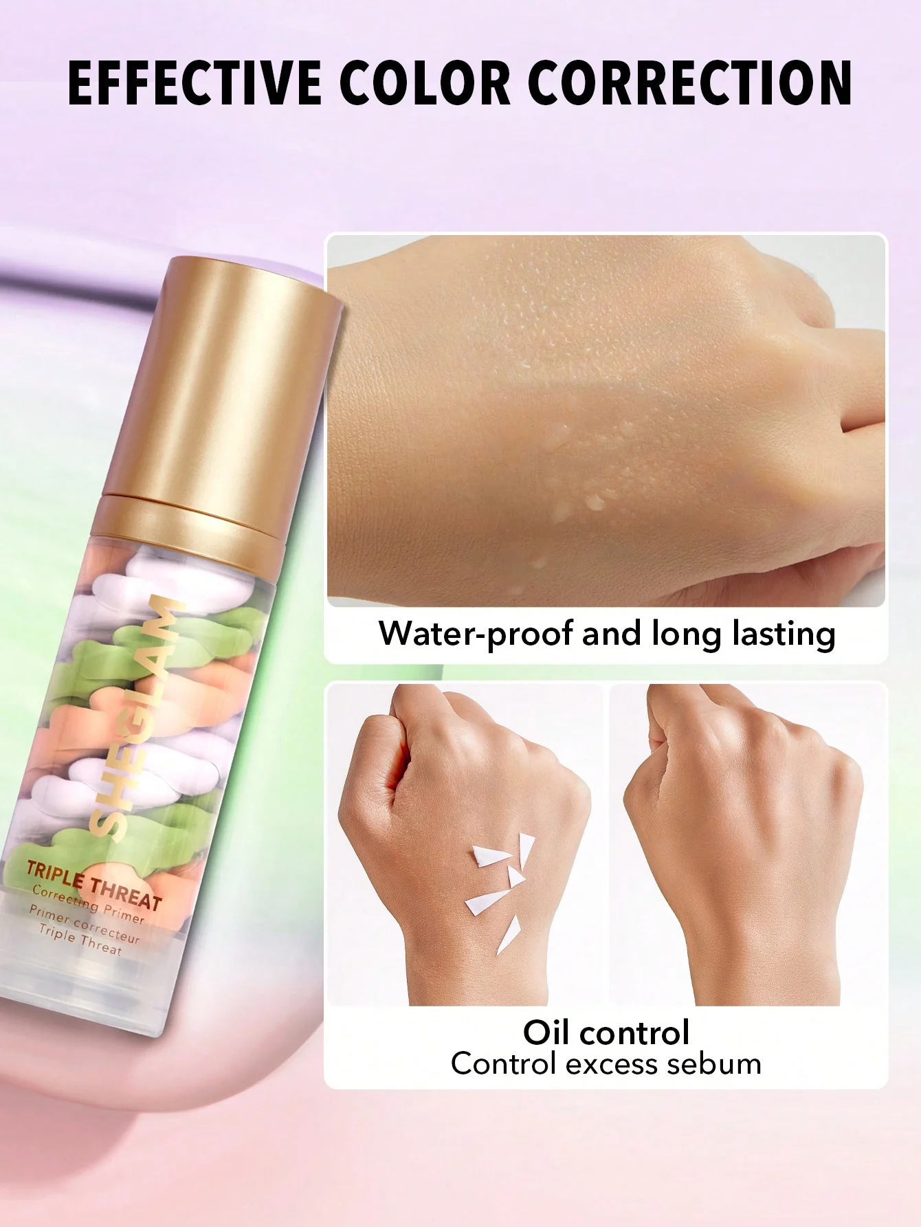 پرایمر شیگلم اصلاح کننده عیوب پوستی عملکرد 3گانه Correcting Primer