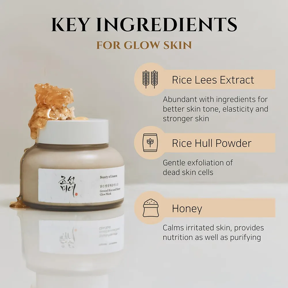 اسک درخشان کننده و مغذی برنج و عسل بیوتی اف جوسان Beauty of Joseon Ground Rice and Honey Glow Mask