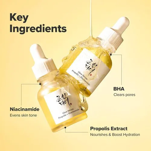 سرم شفاف و براق کننده نیاسینامید و پروپولیس بیوتی اف جوسان BEAUTY OF JOSEON GLOW SERUM PROPOLIS NIACINAMIDE