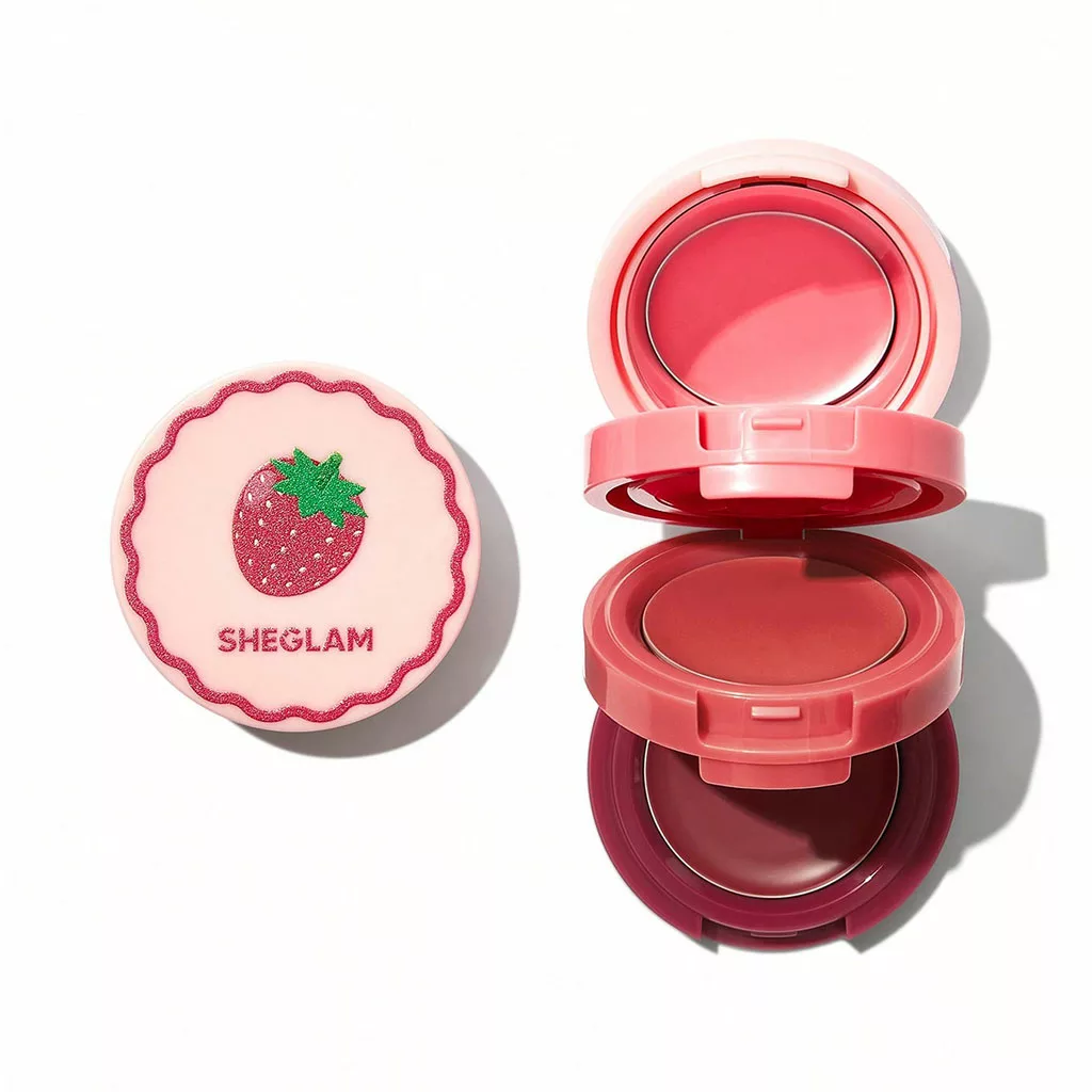 رژ لب و رژگونه کرمی شیگلم ٣طبقه strawberries