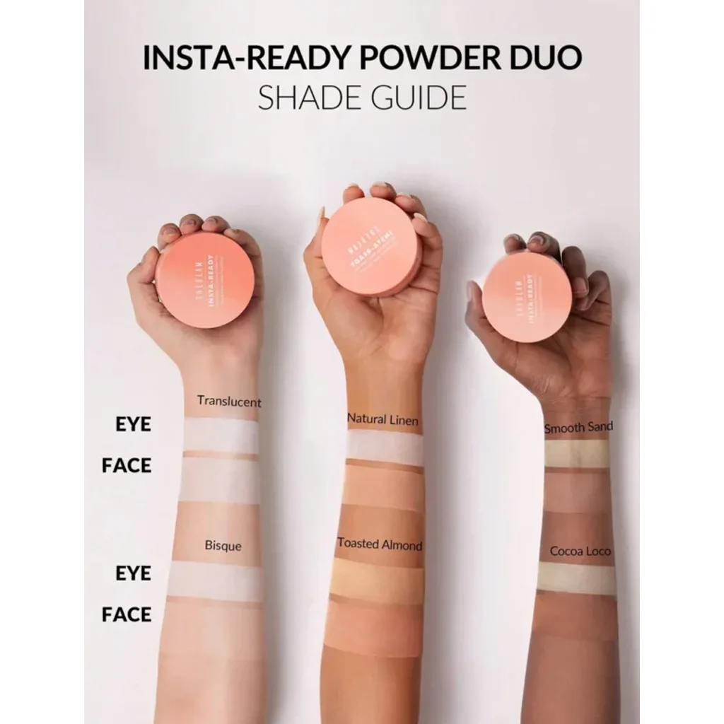 پودر فیکس دو طبقه شیگلم ۲در۱ صورت و زیر چشم INSTA READY در 3 مدل