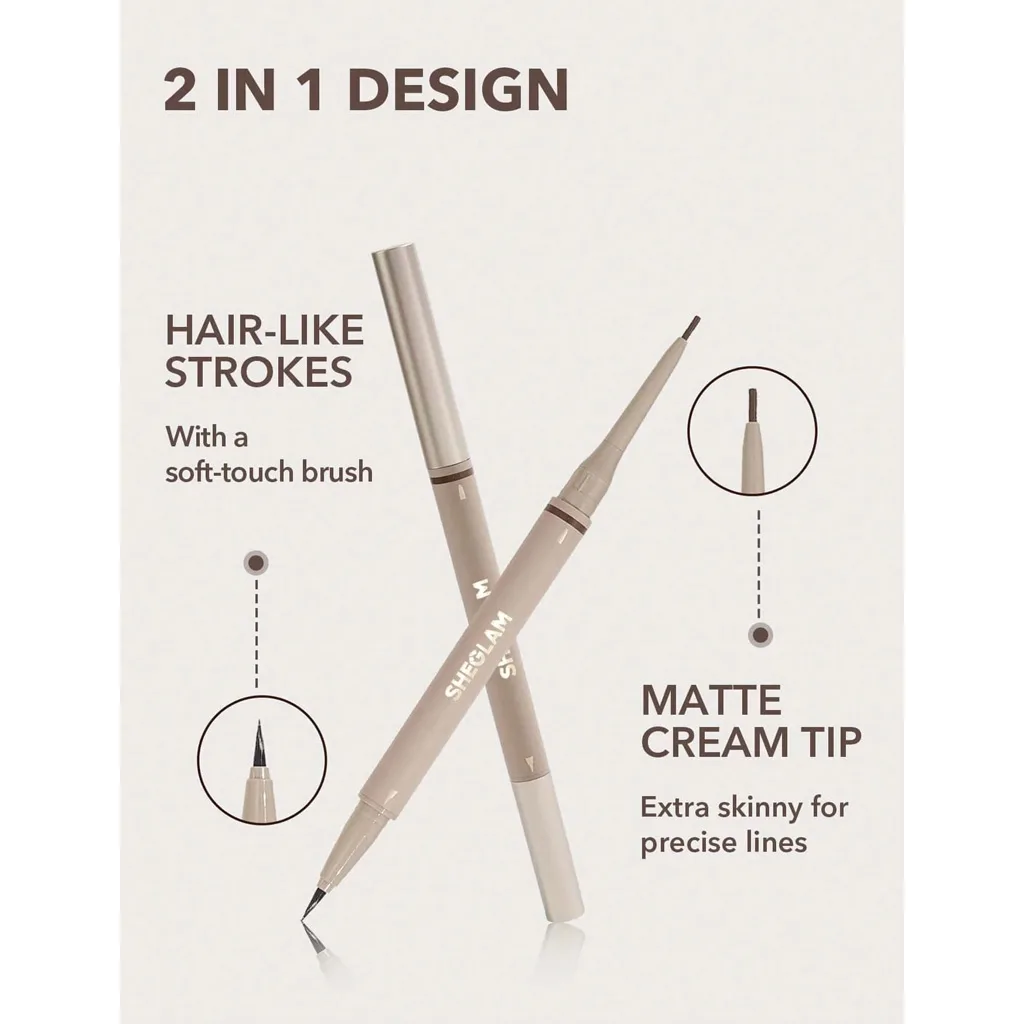 هاشور ابرو 2 طرفه شیگلم BROWS OF DEMAND 2 IN 1 در 4 رنگ جذاب