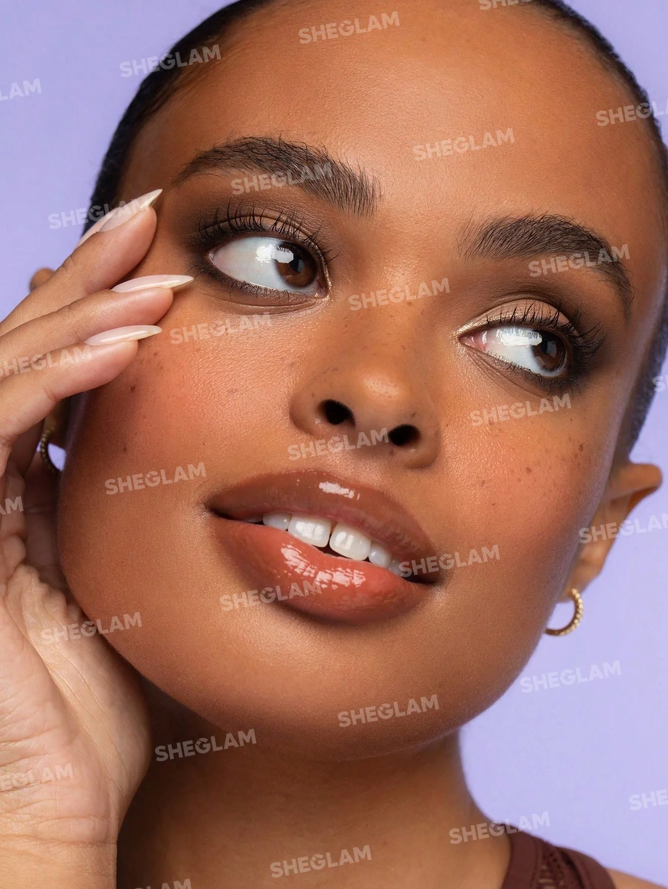 ست لیپ گلاس و خط لب شیگلم با رایحه کاکائو COCOA KISS رنگ brownie bite