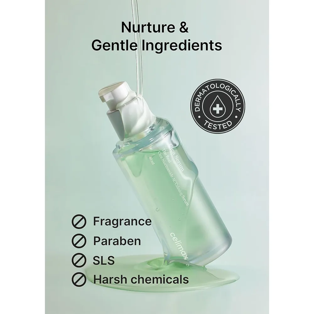 سرم تسکین دهنده سیکا سلیمکس Celimax The Real Cica Niacinamide AC Calming Serum.