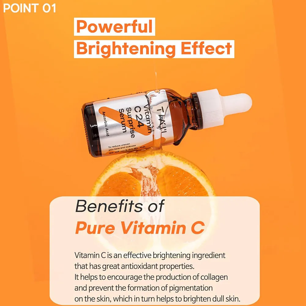 رم روشن کننده ویتامین سی 24 درصد سورپرایز تیام TIAM Vitamin C24 Surprise Serum