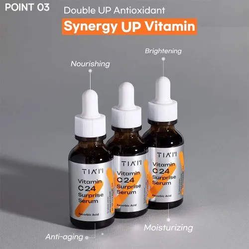 رم روشن کننده ویتامین سی 24 درصد سورپرایز تیام TIAM Vitamin C24 Surprise Serum