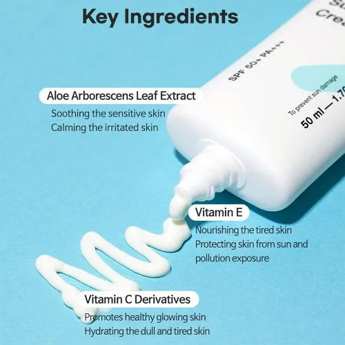 جزئیات پیوست کرم ضد آفتاب آبرسان و تسکین دهنده تیام TIAM Daily Sun Care Cream