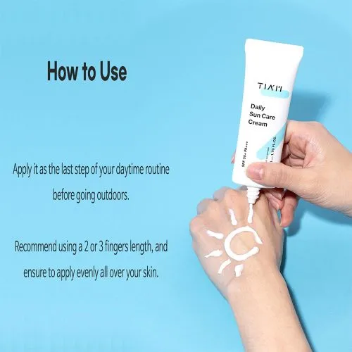 جزئیات پیوست کرم ضد آفتاب آبرسان و تسکین دهنده تیام TIAM Daily Sun Care Cream