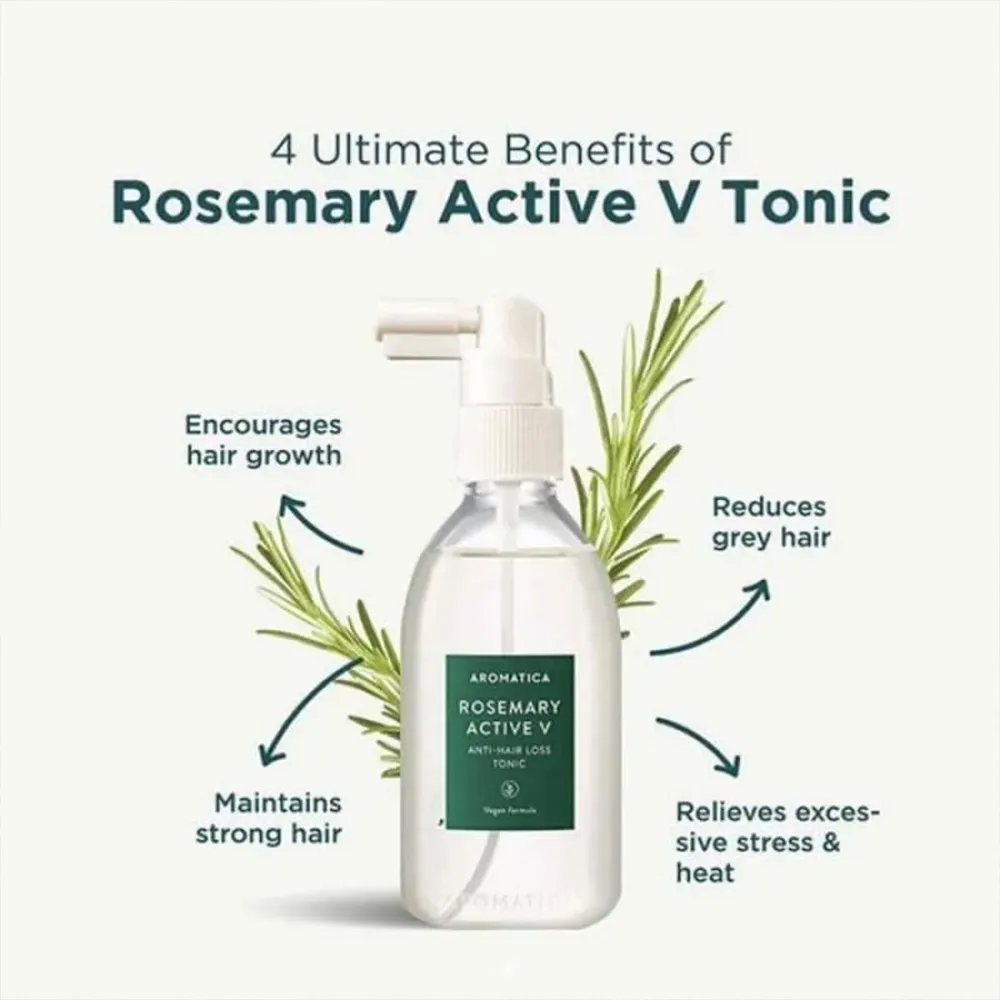تونیک ضد ریزش مو رزماری آروماتیکا AROMATICA Rosemary Active V Anti Hair Loss Tonic