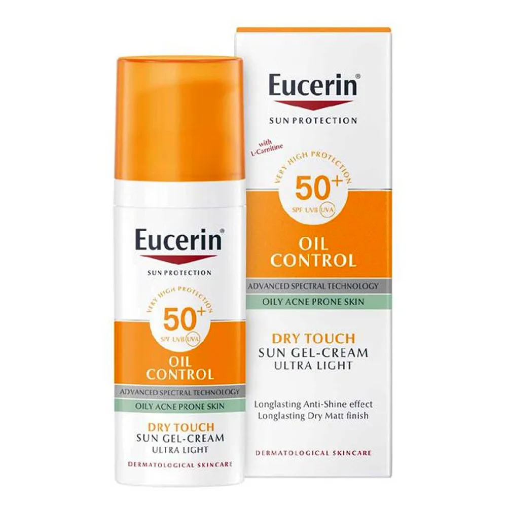 ژل کرم ضد آفتاب spf50 پوست چرب اوسرین 50 میل Eucerin Sun Gel Creme Oil Control Dry Touch