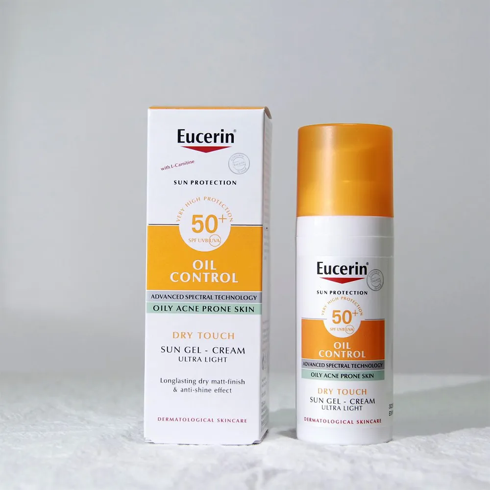 ژل کرم ضد آفتاب spf50 پوست چرب اوسرین 50 میل Eucerin Sun Gel Creme Oil Control Dry Touch