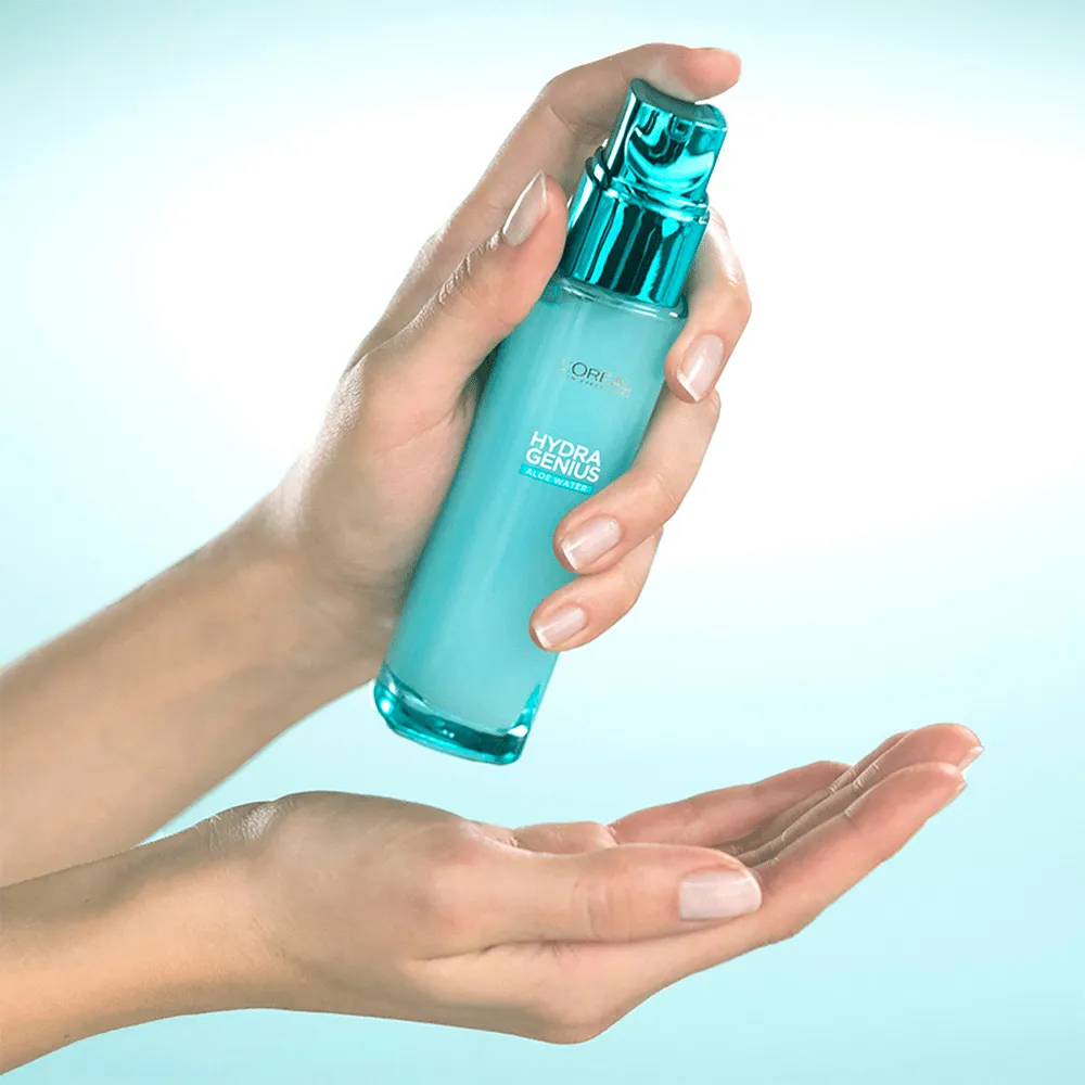 سرم آبرسان آب آلوئه ورا پوست نرمال تا مختلط لورال هیدرا جنیوس LOreal Hydra Genius Aloe Water Normal To Dry Skin