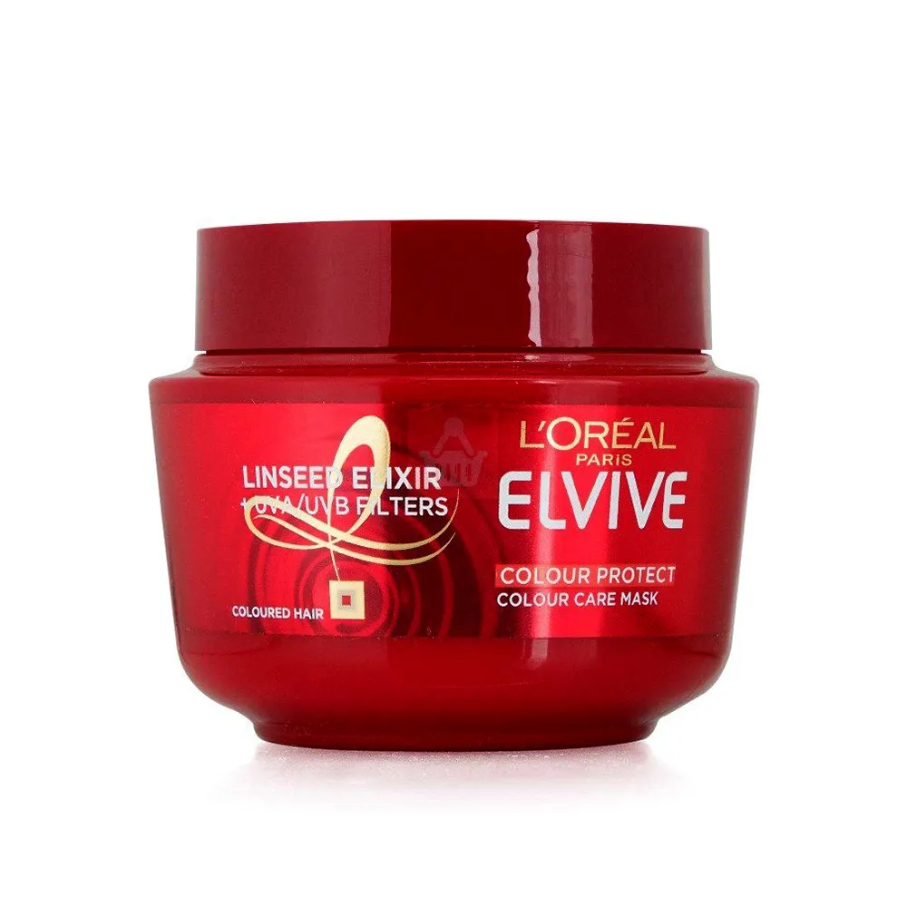 ماسک موهای رنگ شده لورال کالر پروتکت LOreal Elvive Color Protect Hair Mask 300ml