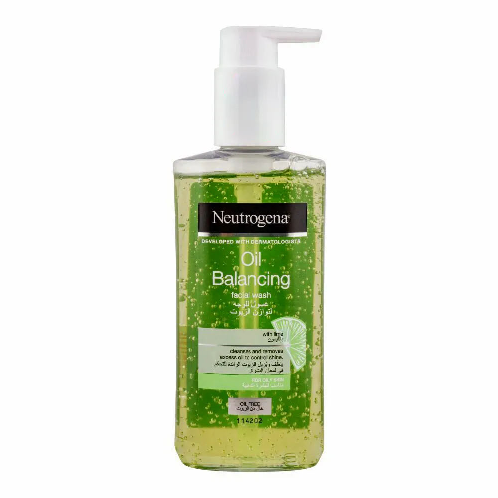 ژل شستشوی پوست چرب لیمو نیتروژنا نوتروژینا Neutrogena Oil Balancing with Lime Facial Wash 200ml ژل شستشوی پوست چرب لیمو نیتروژنا نوتروژینا Neutrogena Oil Balancing with Lime Facial Wash 200ml