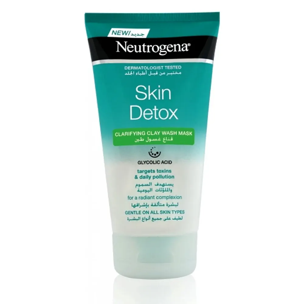 ماسک و شوینده سم زدای صورت اسکین دیتوکس نیتروژنا نوتروژینا فرانسه Neutrogena Skin Detox Clarifying Clay Wash Mask 150ml ماسک و شوینده سم زدای صورت اسکین دیتوکس نیتروژنا نوتروژینا فرانسه Neutrogena Skin Detox Clarifying Clay Wash Mask 150ml