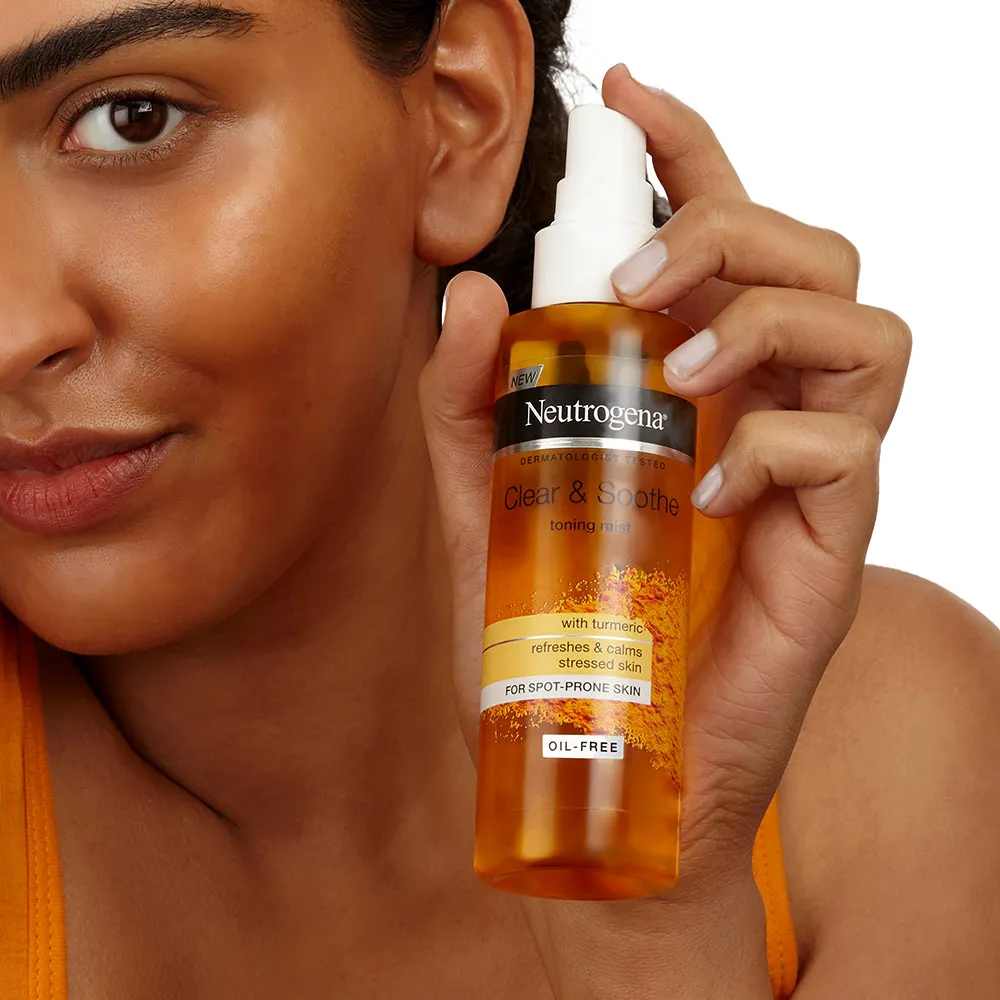 اسپری تونر پاک کننده و آرامش بخش زردچوبه نیتروژنا نوتروژینا Neutrogena Clear and Soothe Toning Mist with Turmeric