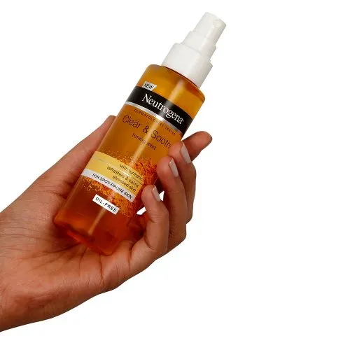 اسپری تونر پاک کننده و آرامش بخش زردچوبه نیتروژنا نوتروژینا Neutrogena Clear and Soothe Toning Mist with Turmeric