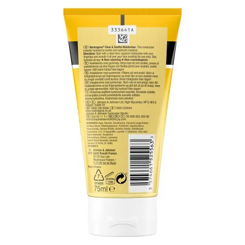 ژل کرم مرطوب کننده و تسکین دهنده زردچوبه نیتروژنا نوتروژینا Neutrogena Clear Soothe Moisturiser 75m