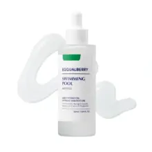 آمپول آبرسان و تسکین‌دهنده اکوال بری EQQUALBERRY Swimming Pool Ampoule کره‌ای وگان با هیالورونیک اسید و فرمول 5-Cica برای پوست حساس