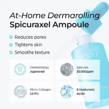 آمپول کنترل منافذ سی‌پوری Seapuri Spicuraxel Pore Ampoule کره‌ای با 30,000ppm اسپیکول، کلاژن و هیالورونیک اسید برای کاهش منافذ و سفت‌کننده پوست