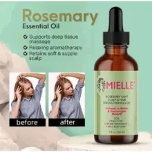 روغن ضد ریزش مو رزماری و نعناع میله ارگانیک Mielle Rosemary Mint Scalp Hair Oil حاوی بیوتین و روغن‌های اساسی برای تقویت مو و درمان پوست سر خشک