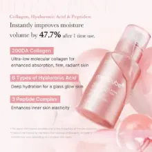 سرم اگزوزوم کلاژن و PDRN مدی کیوب اصل مدل Medicube PDRN Pink Collagen Exosome Shot Serum 7500 مناسب گلس اسکین، بهبود بافت پوست، مراقبت منافذ، آبرسانی و افزایش درخشندگی