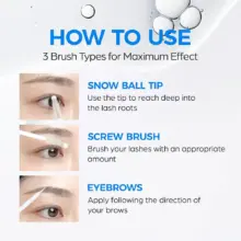 سرم تقویت مژه سی‌پوری Seapuri Lashrum Eyelash Enhancing Serum کره‌ای با کافئین، پپتید و بیوتین و برس دوکاره برای رشد و تقویت مژه
