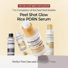 سرم روشن کننده برنج سفید دکتر ملاکسین اصل حاوی Rice PDRN برای آبرسانی درخشان کننده و کنترل منافذ پوست