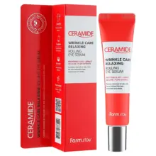 سرم ضد چروک و روشن‌کننده دور چشم رولی سرامید فارم استی Farmstay Ceramide Wrinkle Care Relaxing