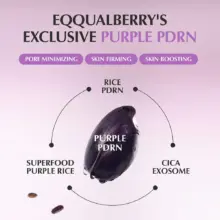 سرم کنترل منافذ PDRN بنفش اکوال بری EQQUALBERRY Purple PDRN Pore Minimizing Serum وگان کره‌ای برای بستن منافذ و کنترل چربی پوست