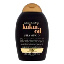شامپو آبرسان و ضد وز روغن کوکوی او جی ایکس OGX Hydrate and Defrizz Kukui Oil Shampoo با روغن مغز کوکوی هاوایی برای کنترل وز و براقی موهای ضخیم فر بدون سولفات