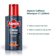 بهترین شامپو ضد ریزش کافئین دار آلپسین C1 اصل Alpecin C1 حجم 250 میل