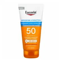 وسیون-ضدآفتاب-و-آبرسان-اوسرین-Eucerin-Advanced-Hydration-Hyaluronic-Acid-Humectants-SPF50-AOX-Shield-Sunscreen-Lotion