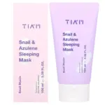 اسک-خواب-ترمیم-کننده-و-جوانساز-حلزون-و-آزولن-تیام-TIAM-Snail-Azulene-Sleeping-Mask