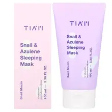 اسک-خواب-ترمیم-کننده-و-جوانساز-حلزون-و-آزولن-تیام-TIAM-Snail-Azulene-Sleeping-Mask