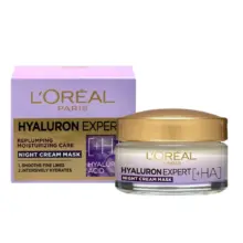 ماسک کرم آبرسان و ضد چروک شب هیالورون لورال  L’Oréal Hyaluron Expert Night Cream Mask 50ml