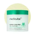 پد تونر سوپر سیکا مدی کیوب اصل مدل Medicube Exosome Cica Tea Tree Calming Toner Pad، مناسب پوست حساس و مستعد جوش برای آبرسانی، کاهش قرمزی، تسکین التهاب، کنترل چربی و تقویت سد دفاعی پوست