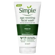ژل شستشوی ضد پیری چای سبز سیمپل Simple Regeneration Age Resisting Face Wash with Green Tea پاککننده ضد چروک 150 میلیلیتر