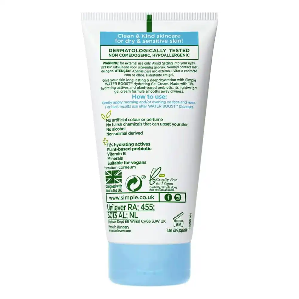 ژل-کرم-آبرسان-و-مرطوب-کننده-پوست-خشک-سیمپل-Simple-Water-Boost-Hydrating-Gel-Cream-50ml
