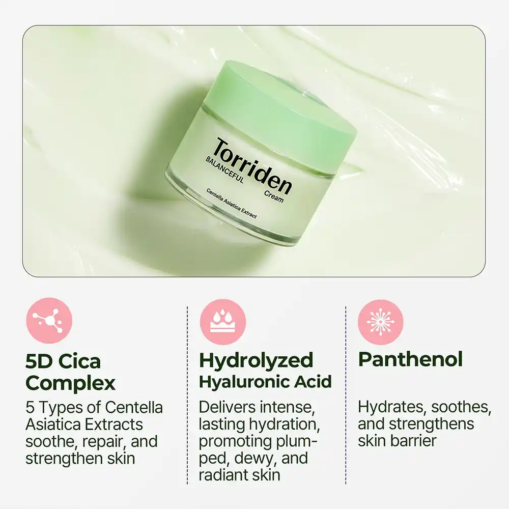 کرم-تسکین-دهنده-سیکا-توریدن-Torriden-Balanceful-Cica-Cream